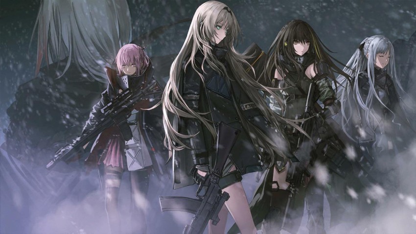 ak-12, an-94, m4a1, st ar-15, and m16a1 (girls' frontline) drawn by infukun