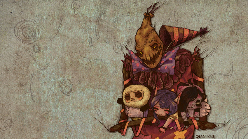 lulu, teemo, amumu, and fiddlesticks (league of legends) drawn by thejoopis