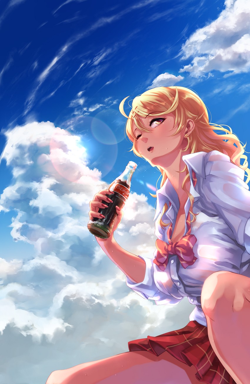 ouga saki (coca-cola and 1 more) drawn by shashaki