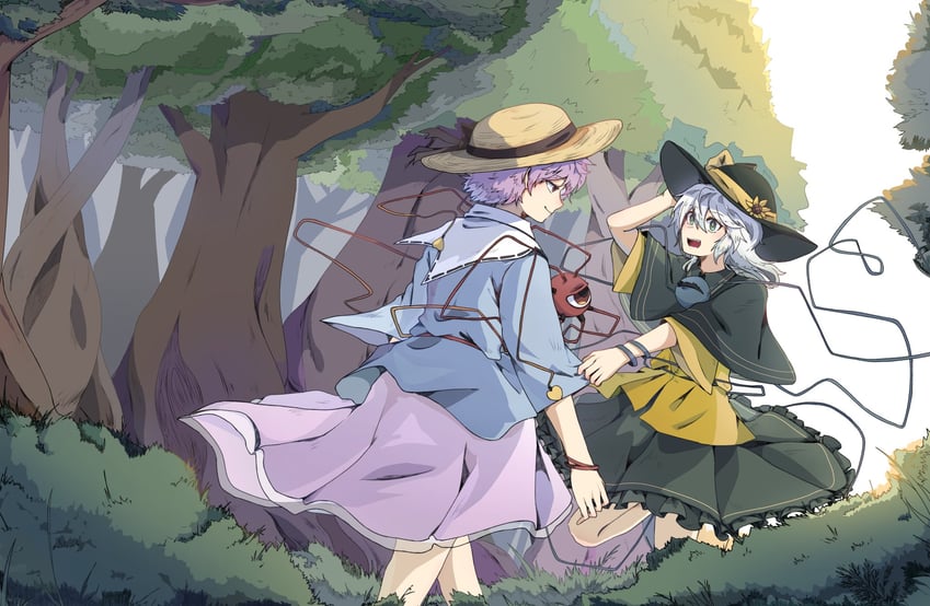 komeiji koishi and komeiji satori (touhou) drawn by starjinxin