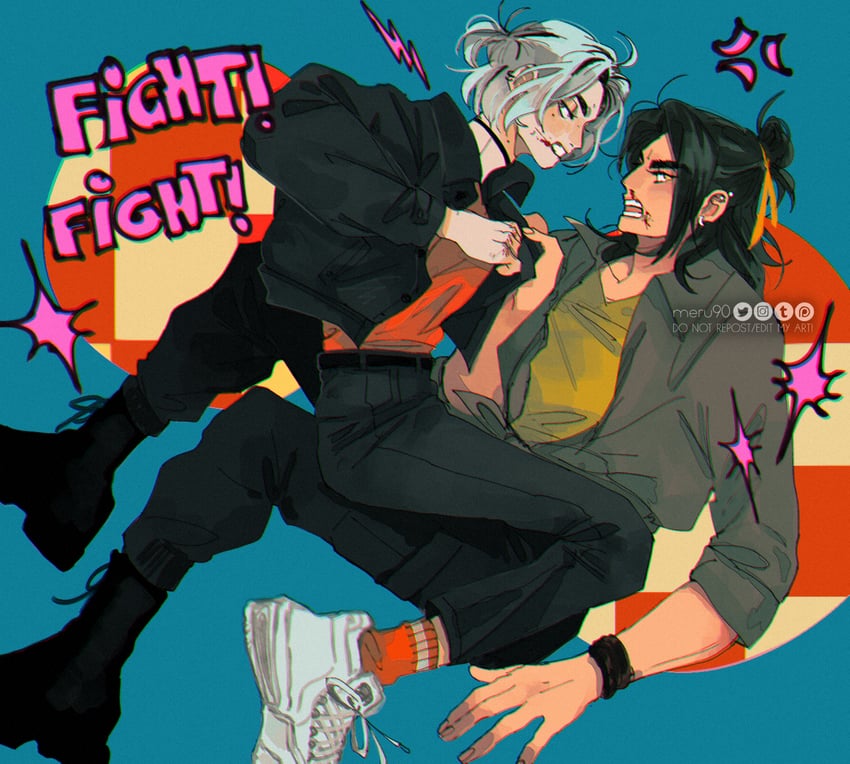 mu qing and feng xin (tianguan cifu) drawn by meru90