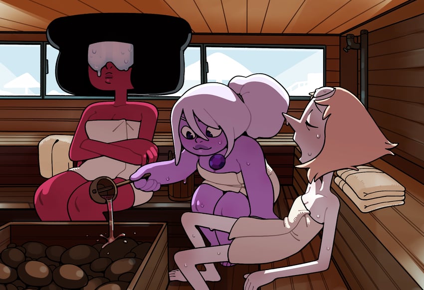 pearl, garnet, and amethyst (steven universe) drawn by discount-supervillain