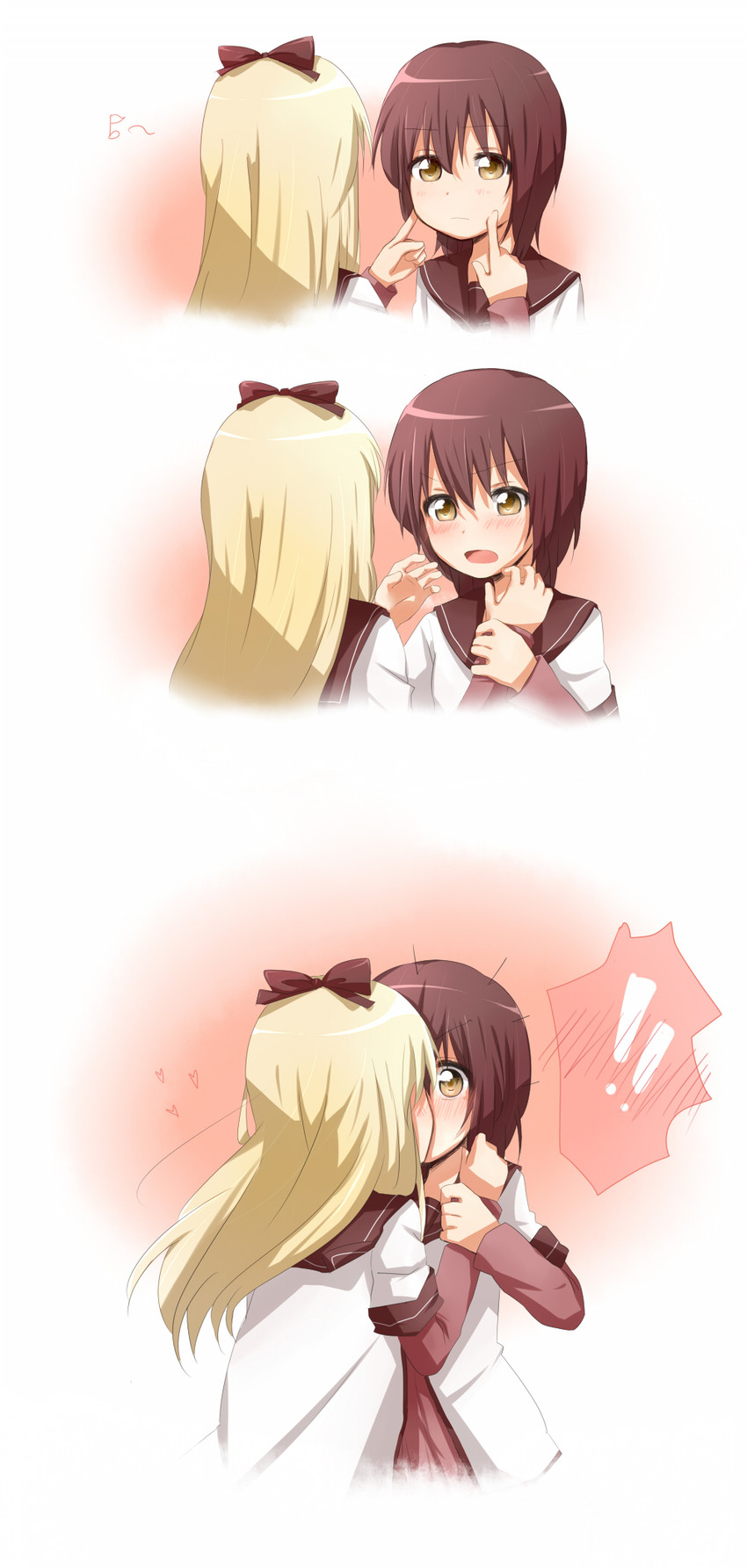 toshinou kyouko and funami yui (yuruyuri) drawn by sakura_ai_ke