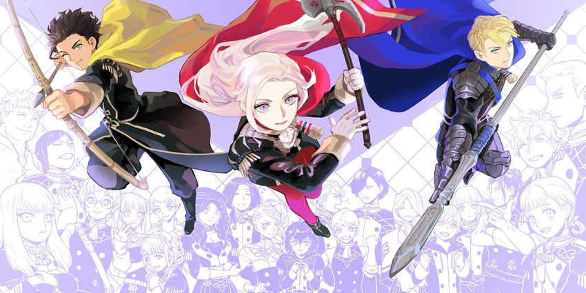 edelgard von hresvelg, dimitri alexandre blaiddyd, hilda valentine goneril, lysithea von ordelia, marianne von edmund, and 19 more (fire emblem and 1 more) drawn by ravefirell