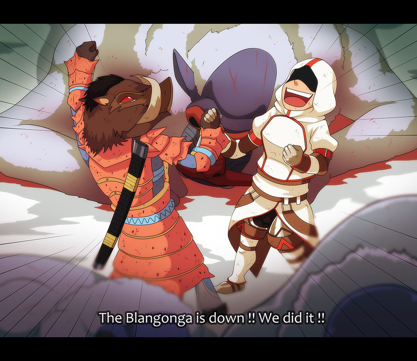 monster hunter, blangonga, and blango (monster hunter and 2 more) drawn by ashmish