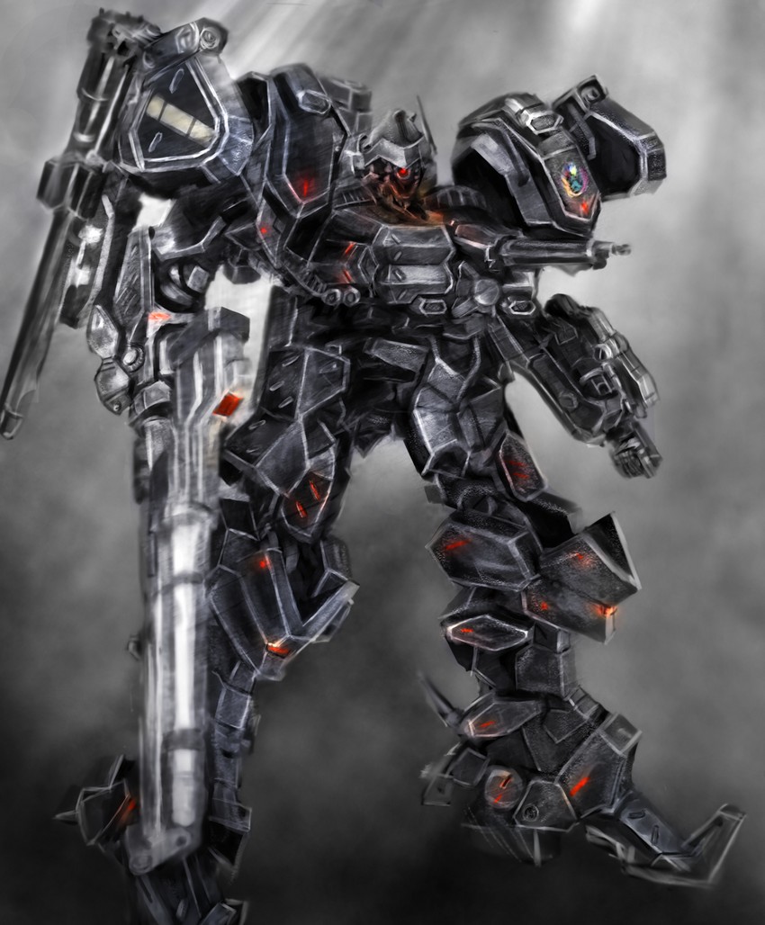 genobee and dual face (armored core and 1 more) drawn by yossy_project