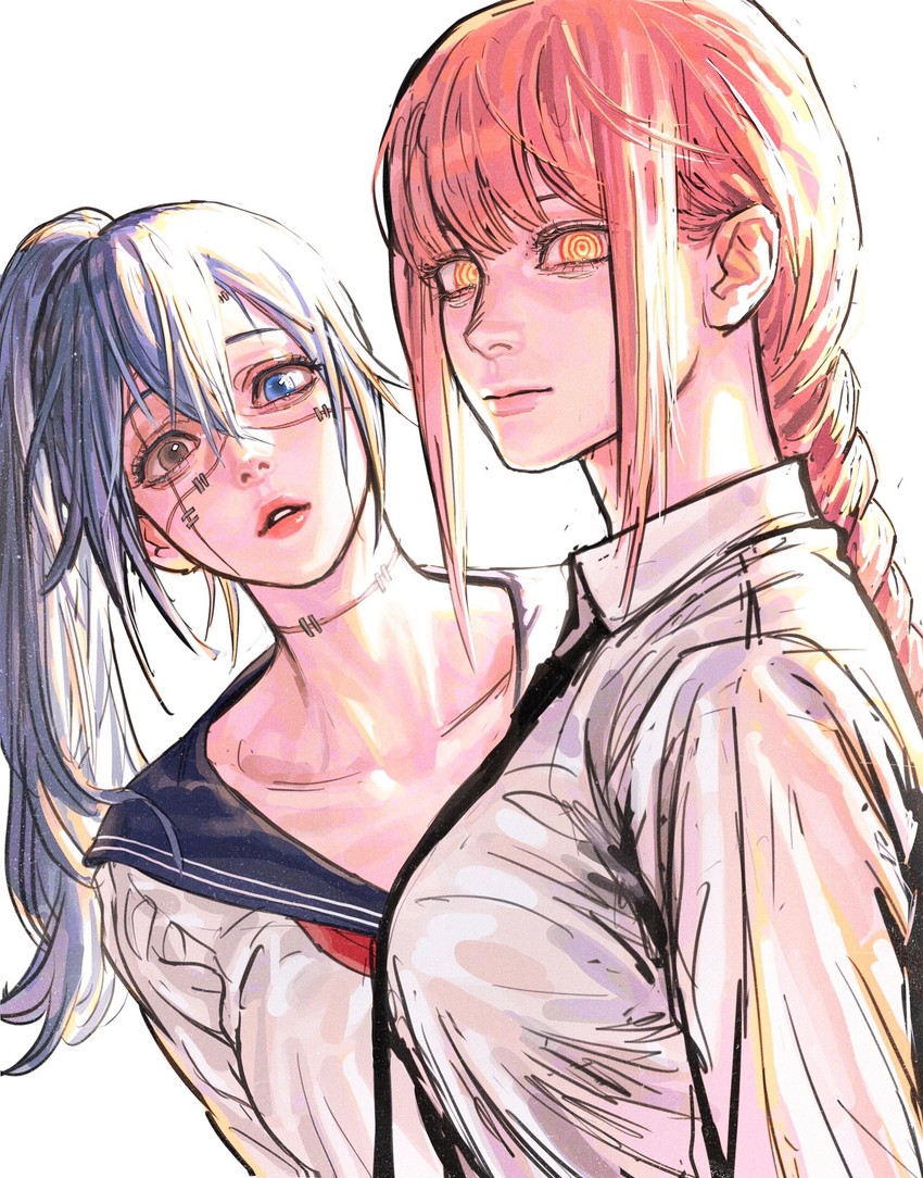 makima and mahito (chainsaw man and 1 more) drawn by wengwengchim