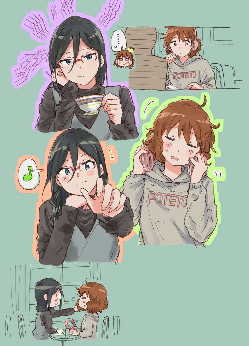 oumae kumiko and tanaka asuka (hibike! euphonium) drawn by amano_shin
