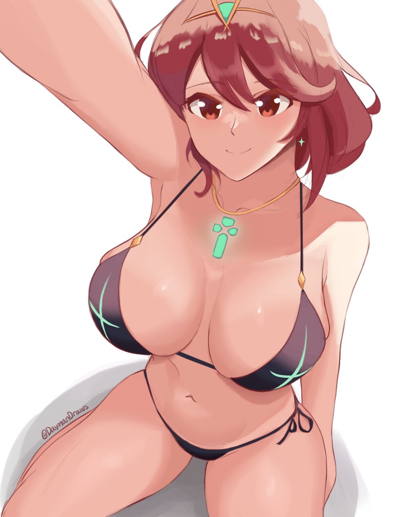pyra (xenoblade chronicles and 1 more) drawn by daymandraws