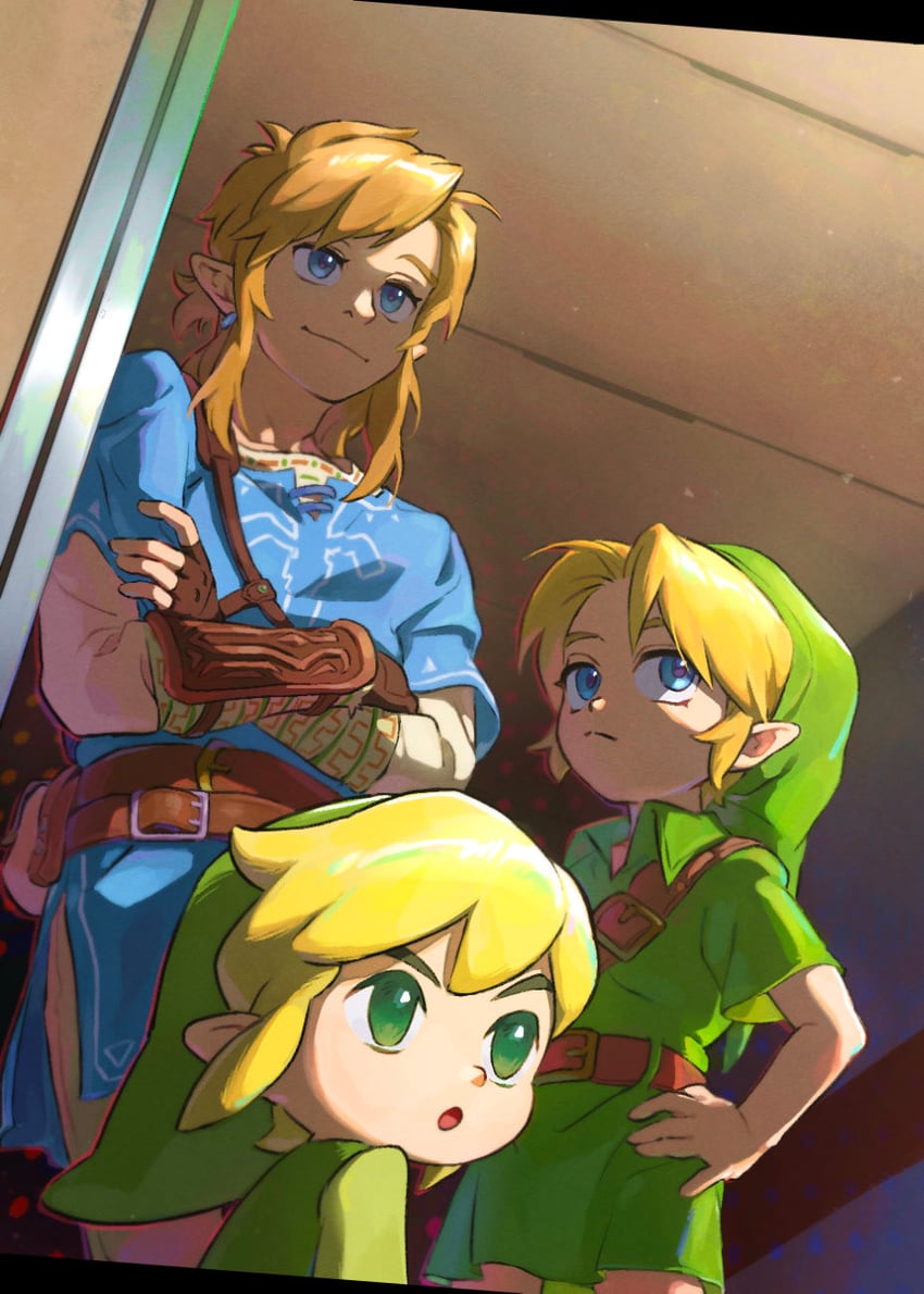 link, toon link, and young link (the legend of zelda and 4 more) drawn by eunjuragi