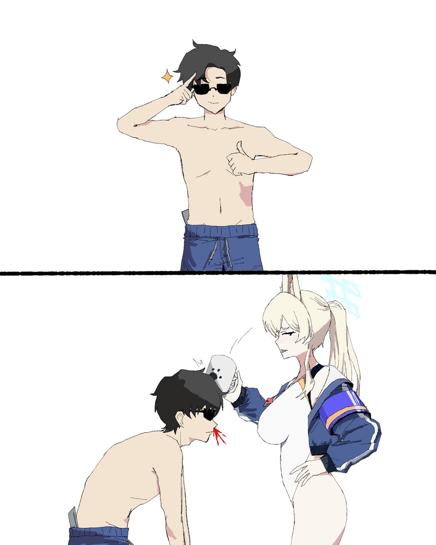 sensei and kanna (blue archive and 1 more) drawn by kai_xin