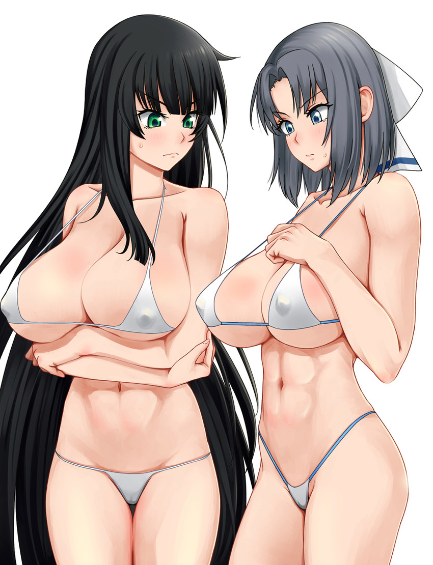 yumi and ikaruga (senran kagura and 1 more) drawn by easy_(aqk7bdqt)