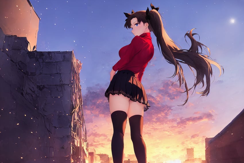 tohsaka rin (fate and 1 more) drawn by aoi777
