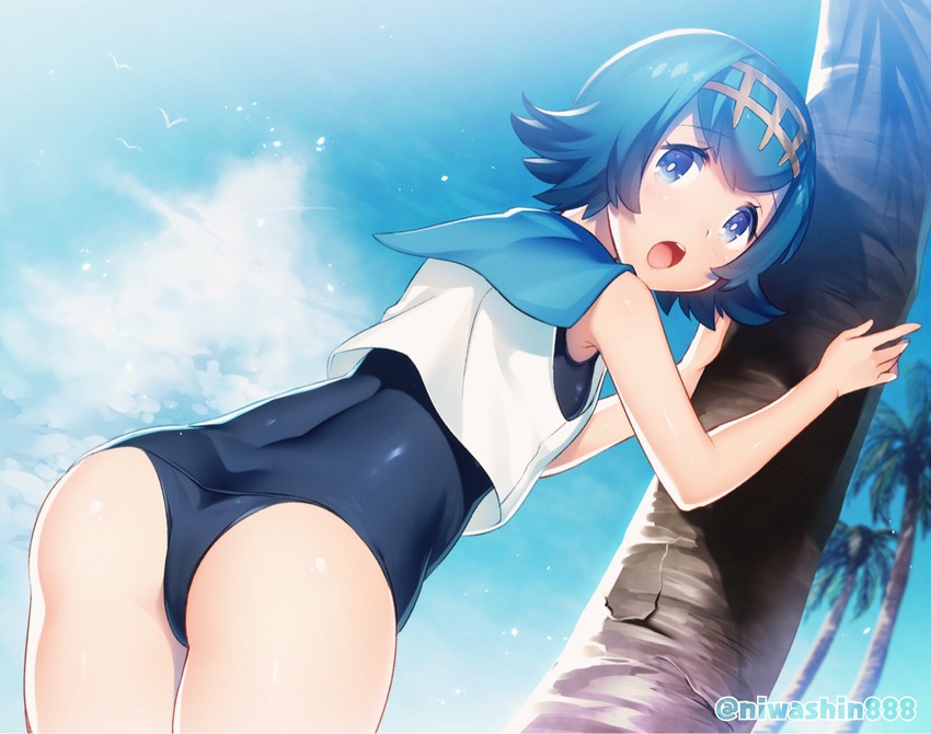 lana (pokemon and 1 more) drawn by niwashi_(yuyu)