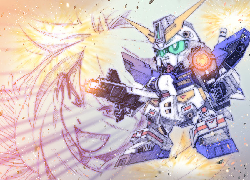 f90y cluster gundam and wolf lyle (gundam and 2 more) drawn by nakanishi_tatsurou