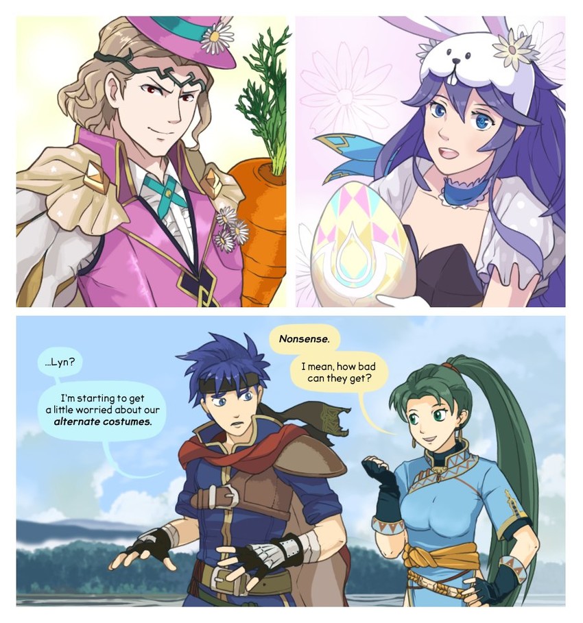 lucina, lyn, ike, and xander (fire emblem and 5 more) drawn by yayster