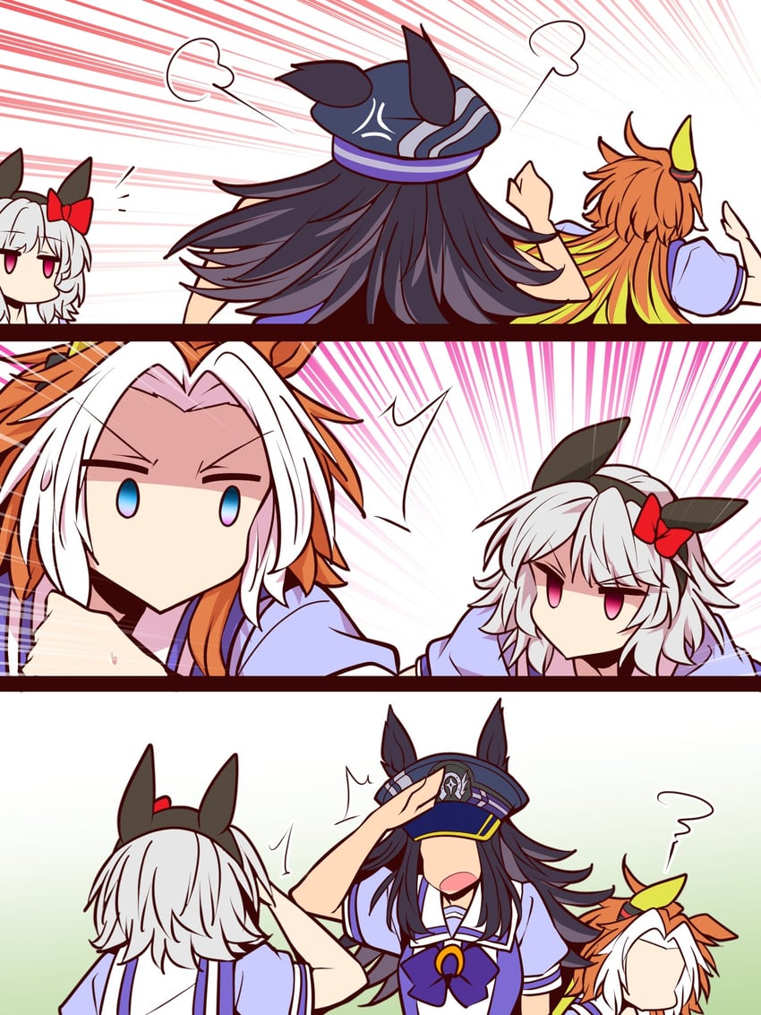 curren chan, orfevre, and fenomeno (umamusume) drawn by yonedatomo_mizu