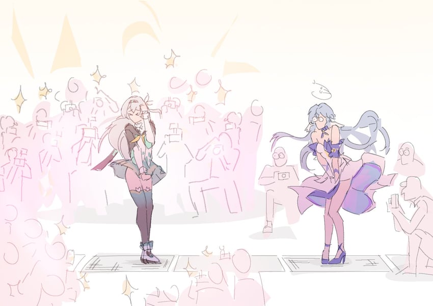 firefly and robin (honkai and 1 more) drawn by gnarlypzofbread