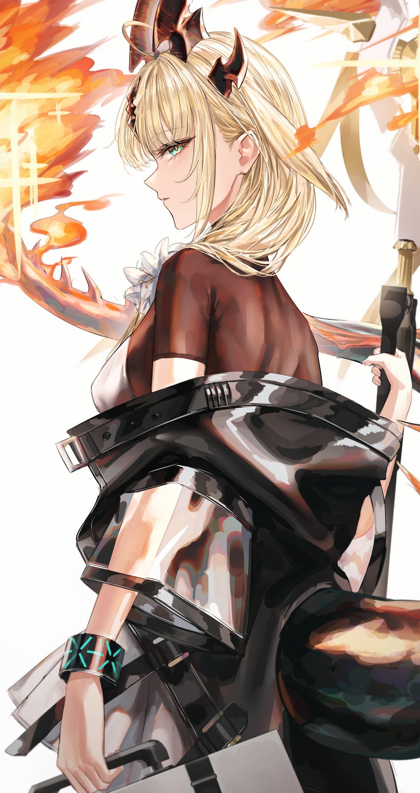 reed and reed the flame shadow (arknights) drawn by akqne