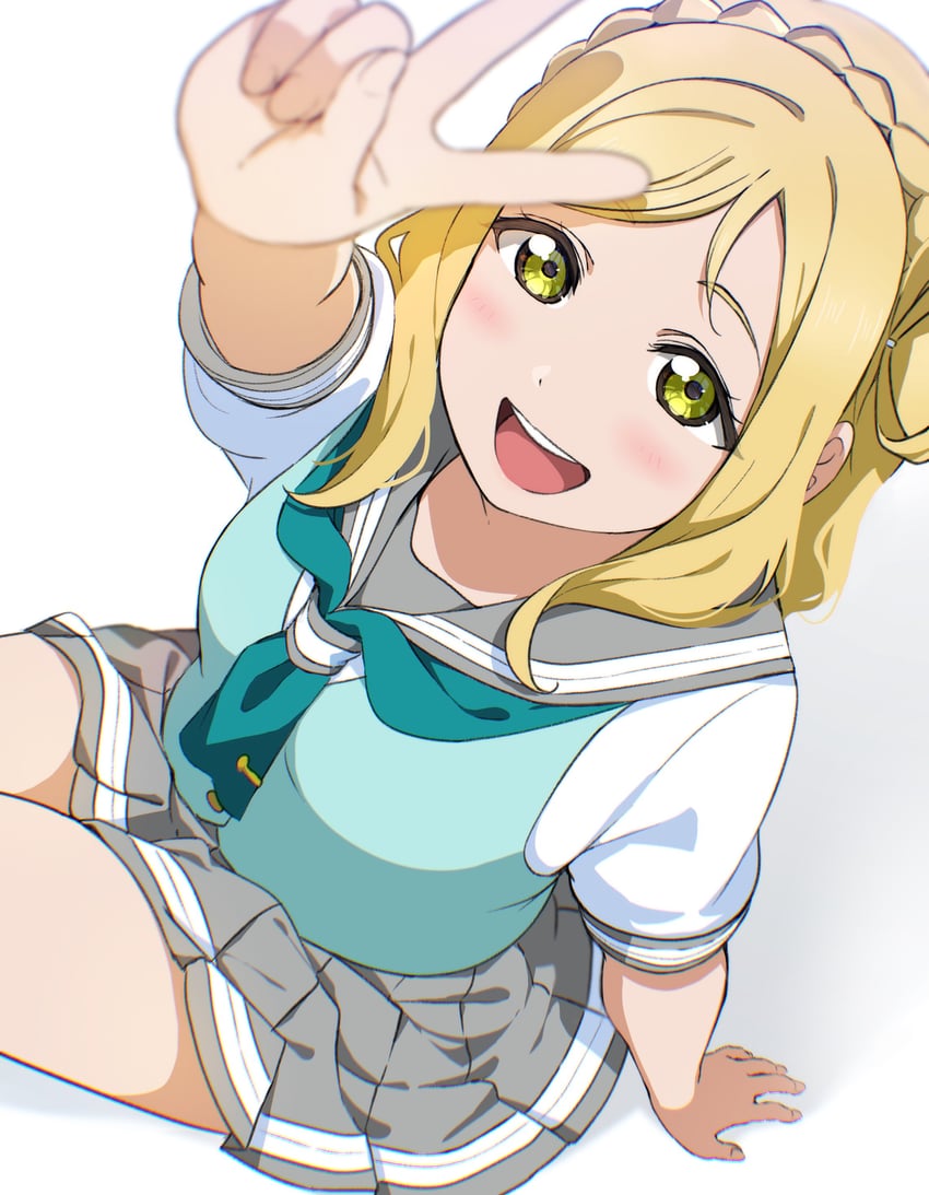ohara mari (love live! and 1 more) drawn by icehotmilktea
