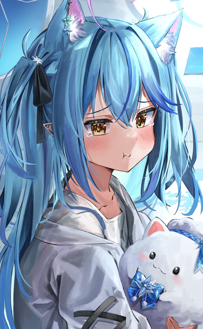 yukihana lamy and yukimin (hololive) drawn by daichi_(daichi_catcat)