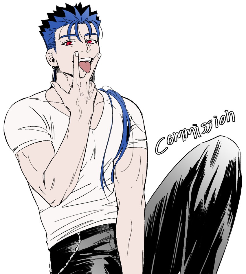 cu chulainn (fate and 1 more) drawn by 5_horulu