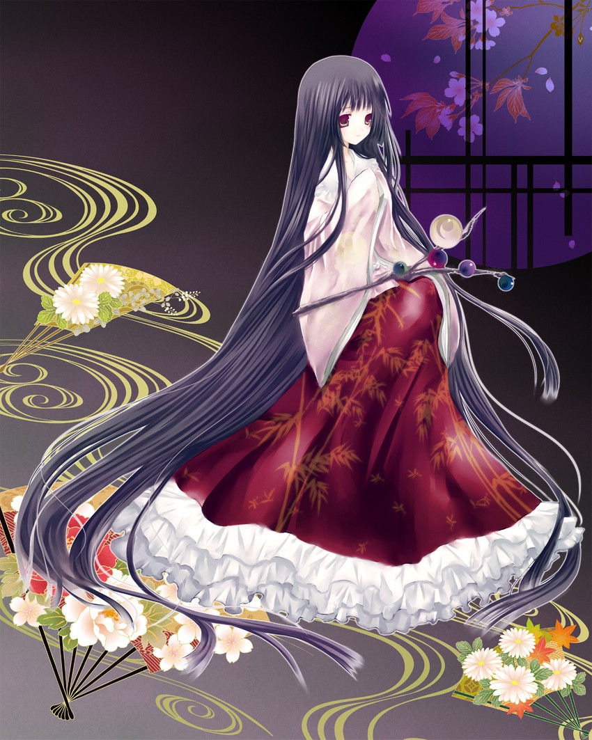 houraisan kaguya (touhou) drawn by lizrin