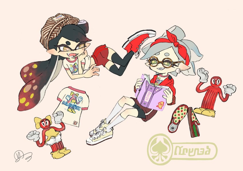 callie and marie (splatoon and 1 more) drawn by ke_sarami