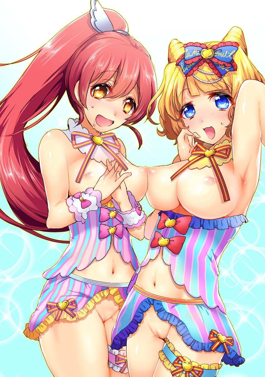 minami mirei and shiratama mikan (pretty series and 1 more) drawn by ebims