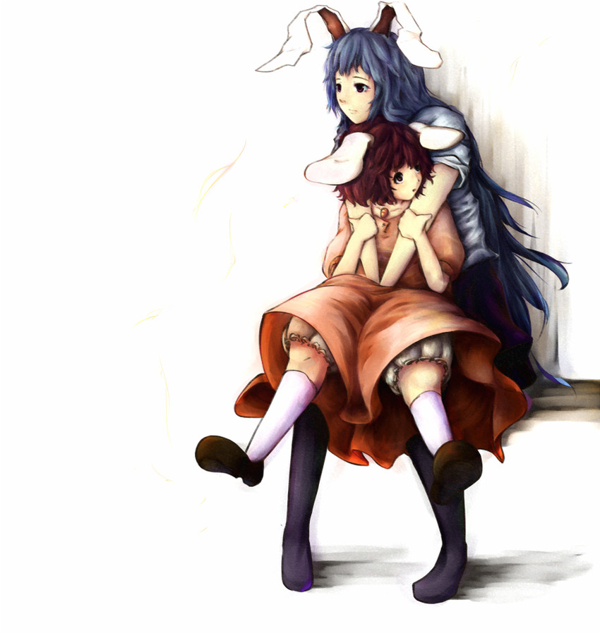 reisen udongein inaba and inaba tewi (touhou) drawn by yoss_3
