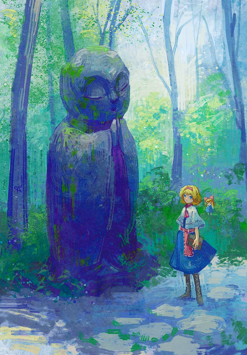alice margatroid and shanghai doll (touhou) drawn by ge_dazuo