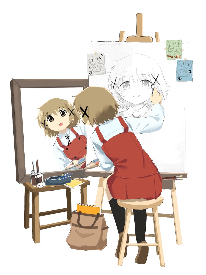 yuno, miyako, hiro, sae, nori, and 1 more (hidamari sketch and 1 more) drawn by labuyoi