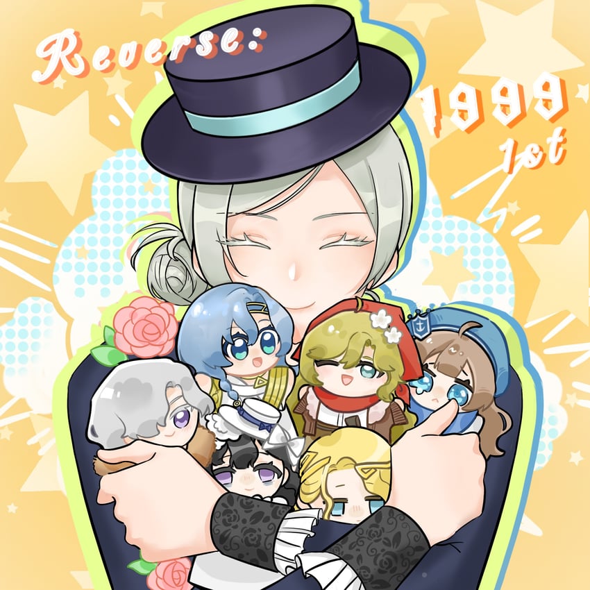 vertin, 37, isolde, marcus, windsong, and 2 more (reverse:1999) drawn by qiucaotou