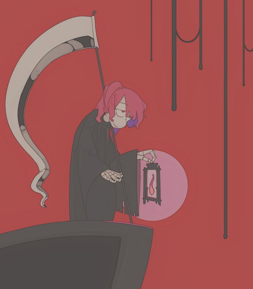 onozuka komachi, death, and grim reaper (touhou) drawn by bolos