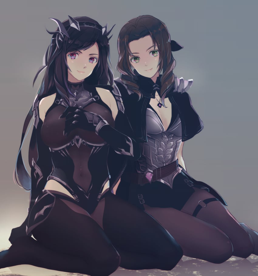 tifa lockhart and aerith gainsborough (final fantasy and 2 more) drawn by saki_(hxaxcxk)