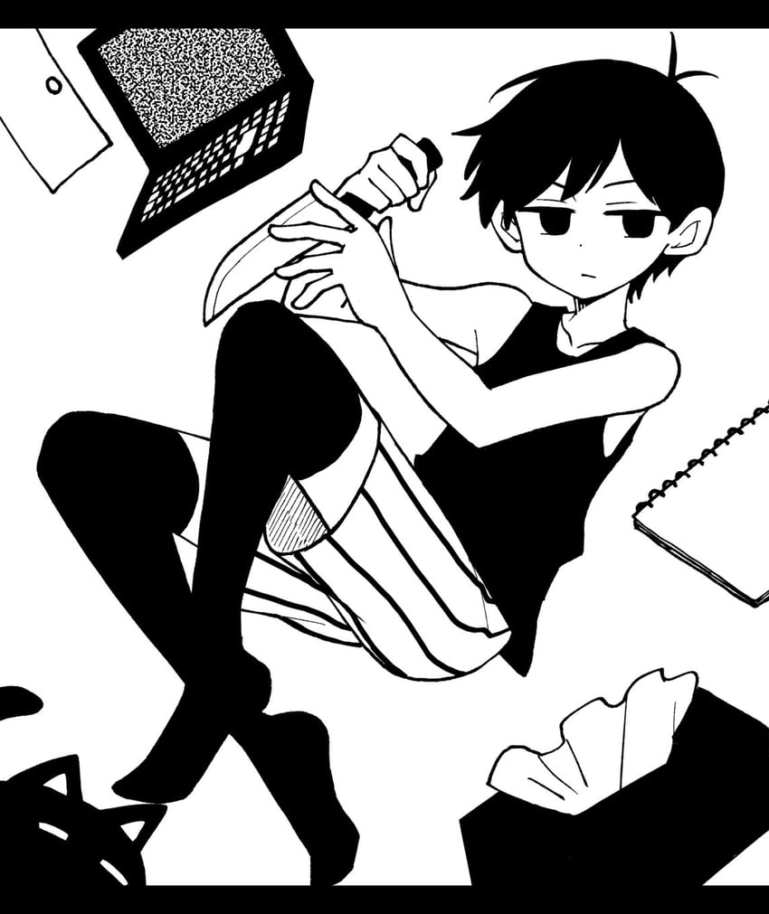 omori and mewo (omori) drawn by doroidsan