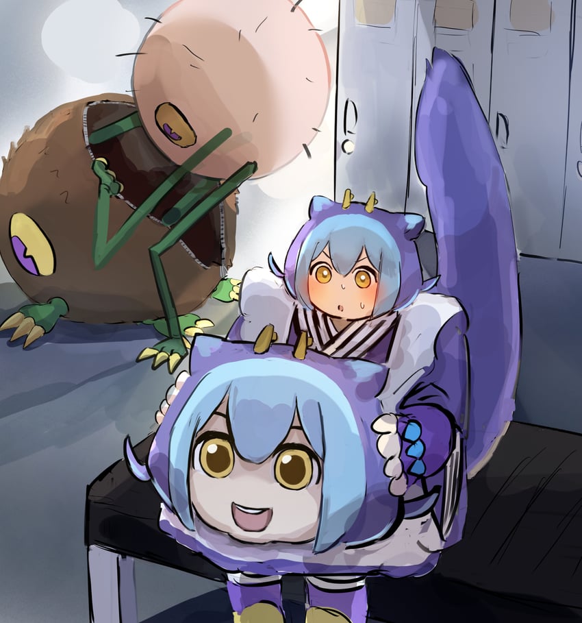 laundry dragonmaid and kuriboh (yu-gi-oh!) drawn by hatano_kiyoshi
