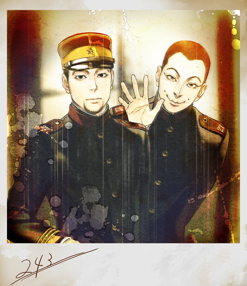 ogata hyakunosuke and usami tokishige (golden kamuy) drawn by w55674570w