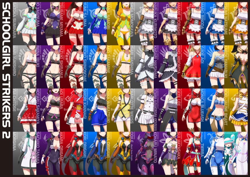 sumihara satoka, yaginuma io, kyoubashi amane, ibuki imina, rinoda mano, and 35 more (school girl strikers) drawn by sunsun69