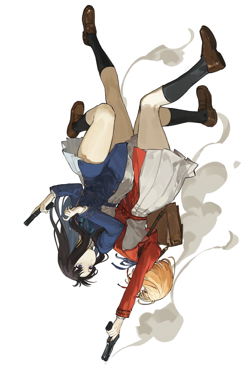 nishikigi chisato and inoue takina (lycoris recoil) drawn by zou_(pixiv16822216)