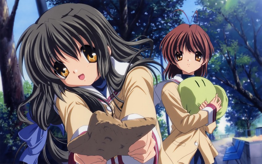 furukawa nagisa and ibuki fuuko (clannad and 1 more) drawn by ikeda_kazumi