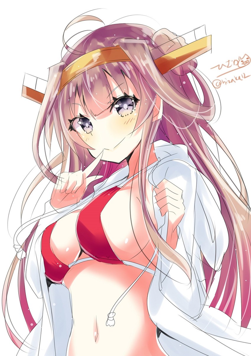 kongou and kongou kai ni (kantai collection) drawn by hizaka