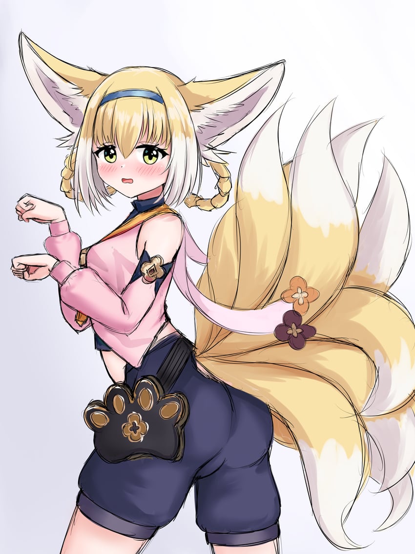 suzuran and diona (genshin impact and 1 more) drawn by rylaera