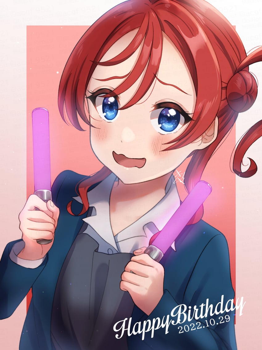 yoneme mei (love live! and 1 more) drawn by kyaku_tasu