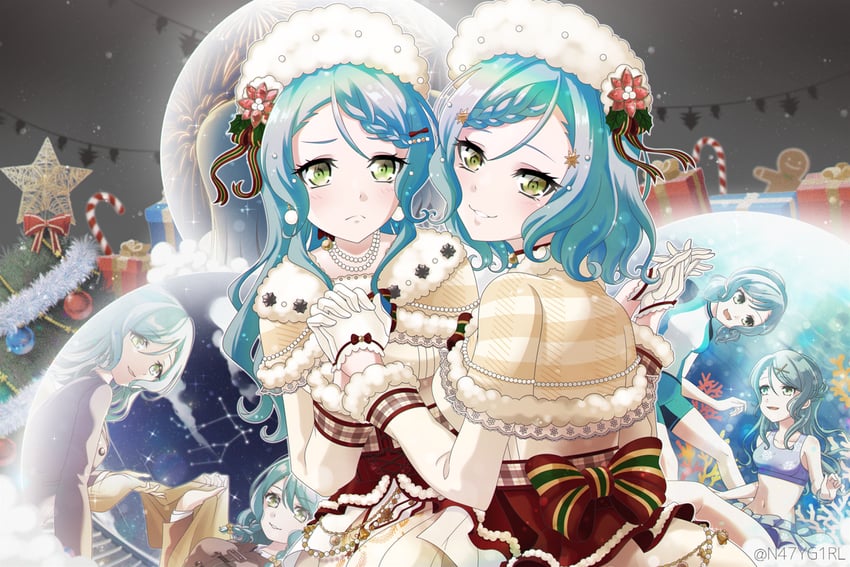 hikawa sayo and hikawa hina (bang dream!) drawn by goanchor