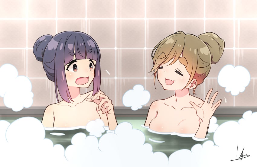 inuyama aoi and oogaki chiaki (yurucamp) drawn by yas_(yosiyasuyasu)