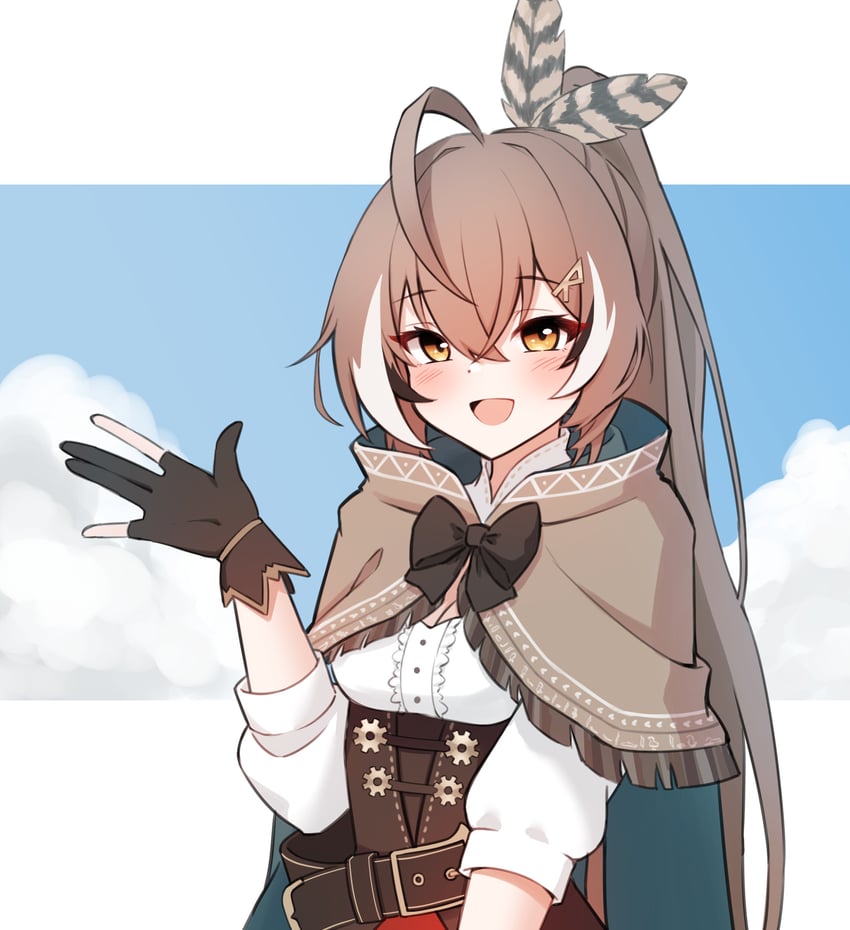 nanashi mumei (hololive and 1 more) drawn by bakedmonogamy