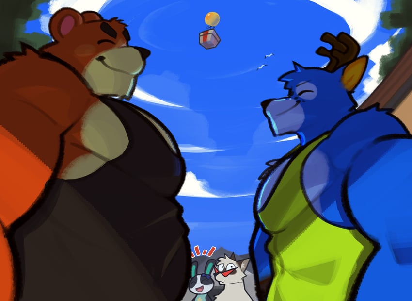 teddy, dotty, and bam (original and 1 more) drawn by rygel_spkb