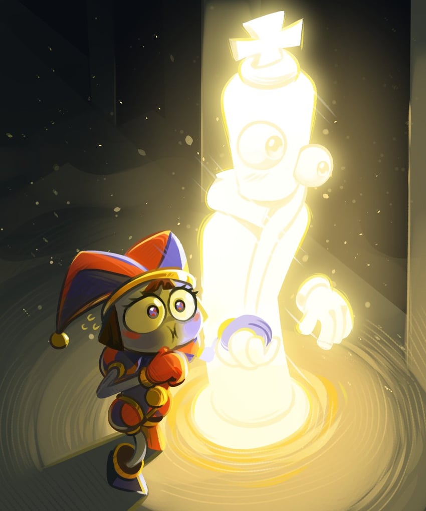 pomni and kinger (the amazing digital circus) drawn by lucky_toffee