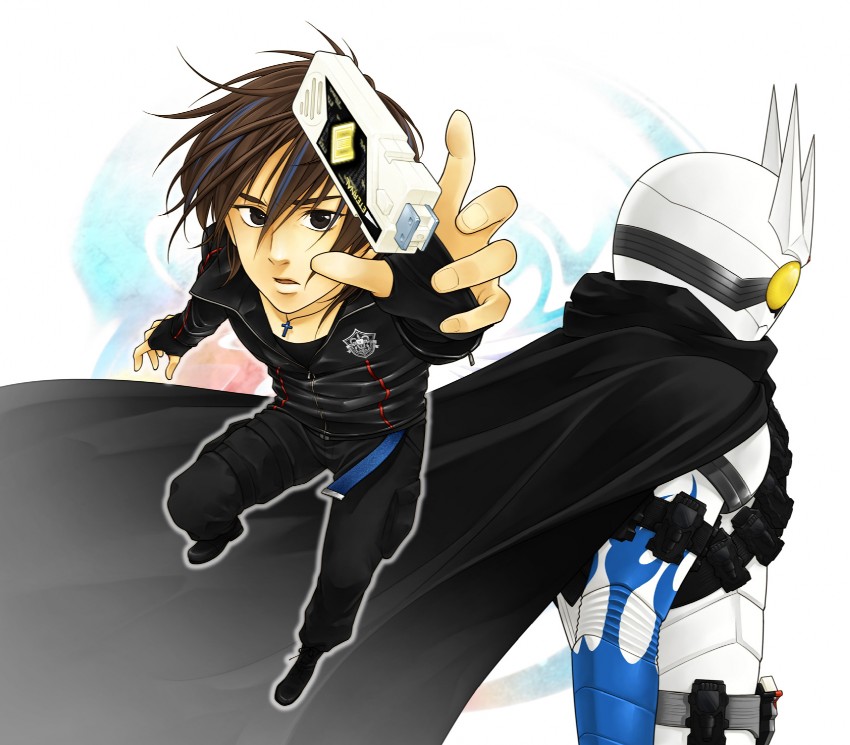 kamen rider eternal and daido katsumi (kamen rider and 1 more) drawn by saki_(sense4)